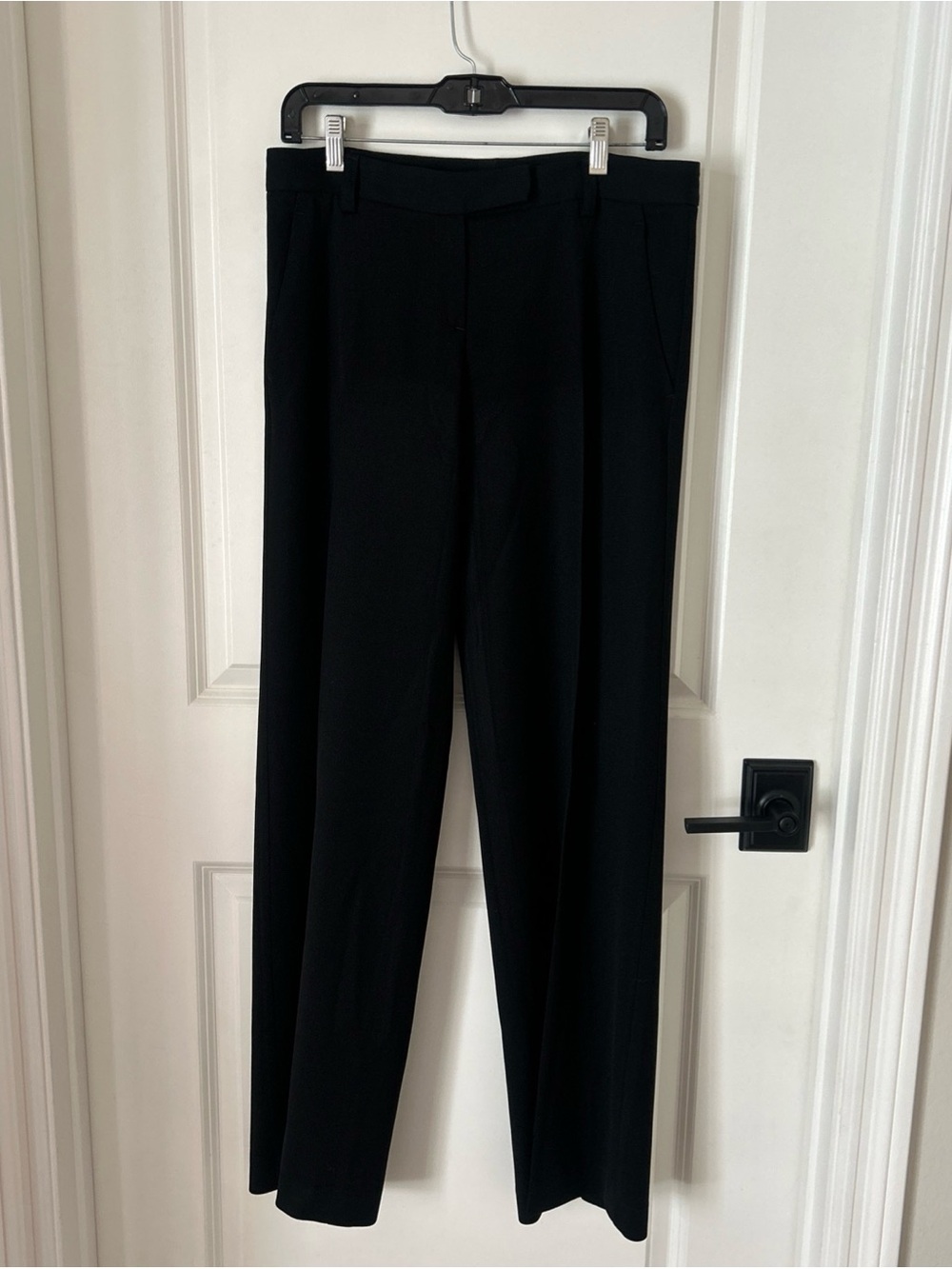 Vintage Theory Made in USA Black Wool Blend Wide Leg Dress Pants Size 6 Career